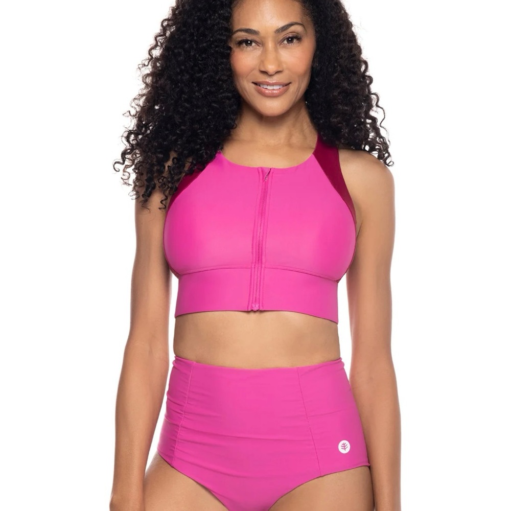 Coolibar High-Waist Two-Piece Swim Suit NWT
